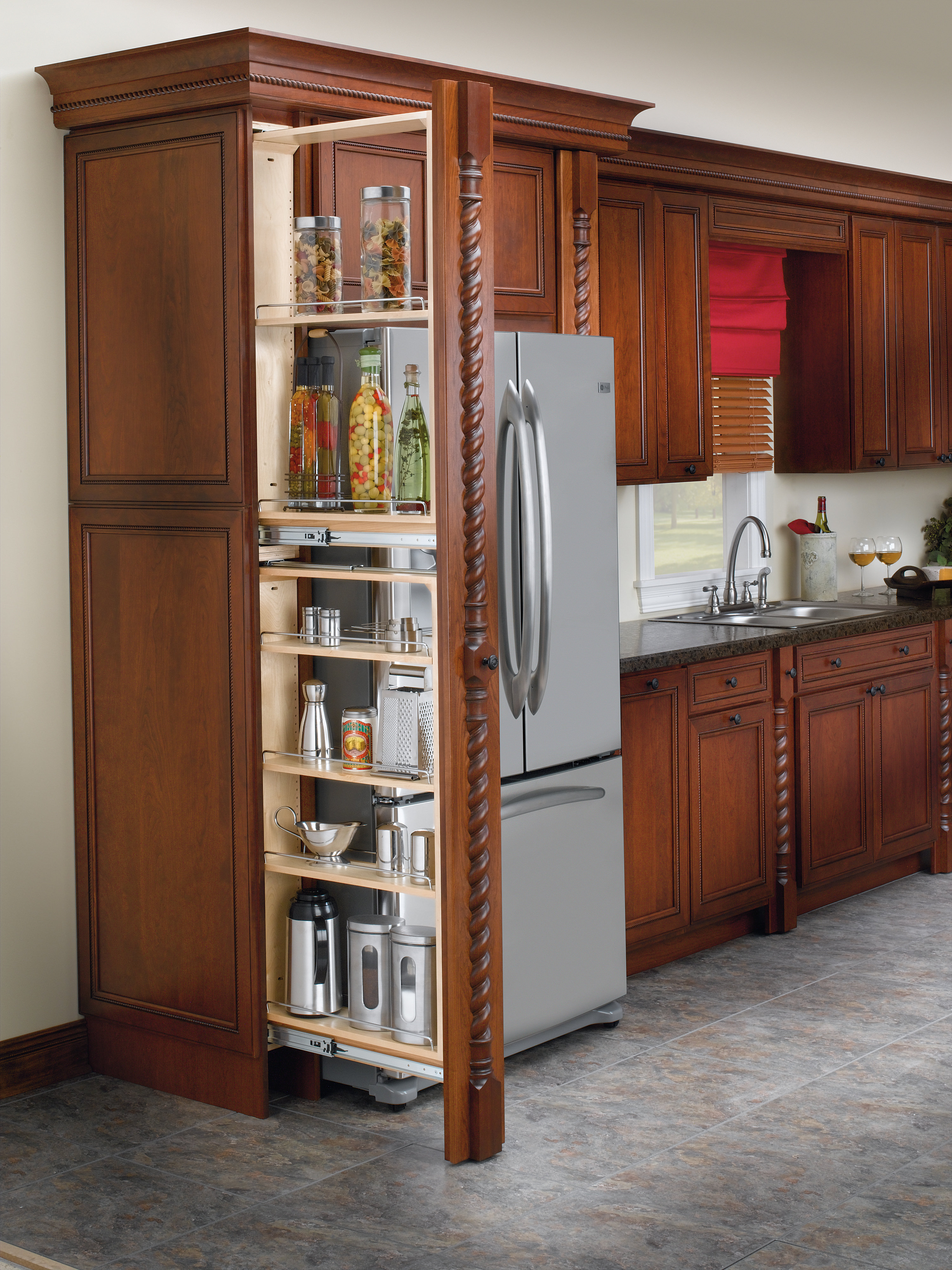 Rev A Shelf Wood Tall Filler Pull Out Organizer For New Kitchen Applications Reviews Wayfair
